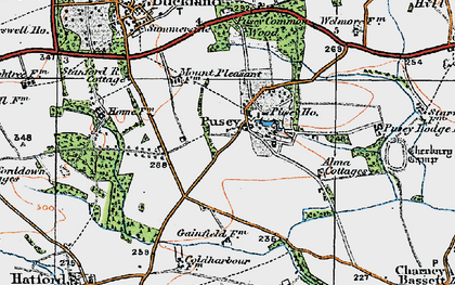 Old map of Bushy Barn in 1919
