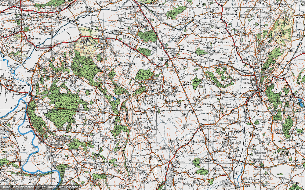Old Map of Putley, 1920 in 1920
