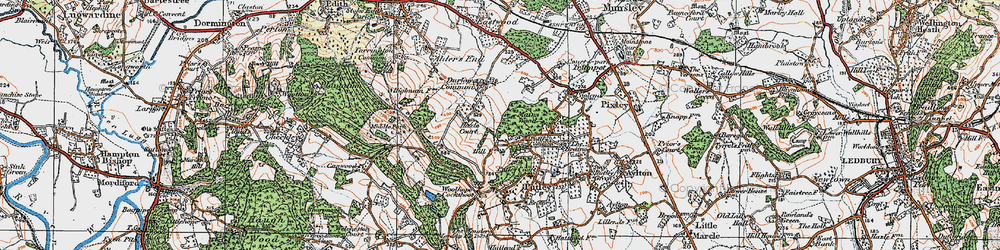 Old map of Putley Common in 1920