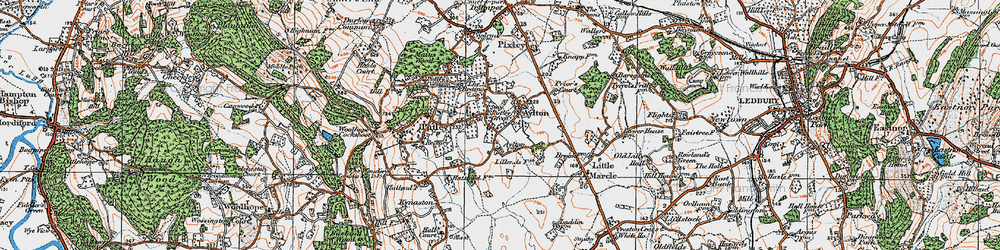 Old map of Putley Green in 1920
