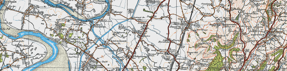 Old map of Putloe in 1919