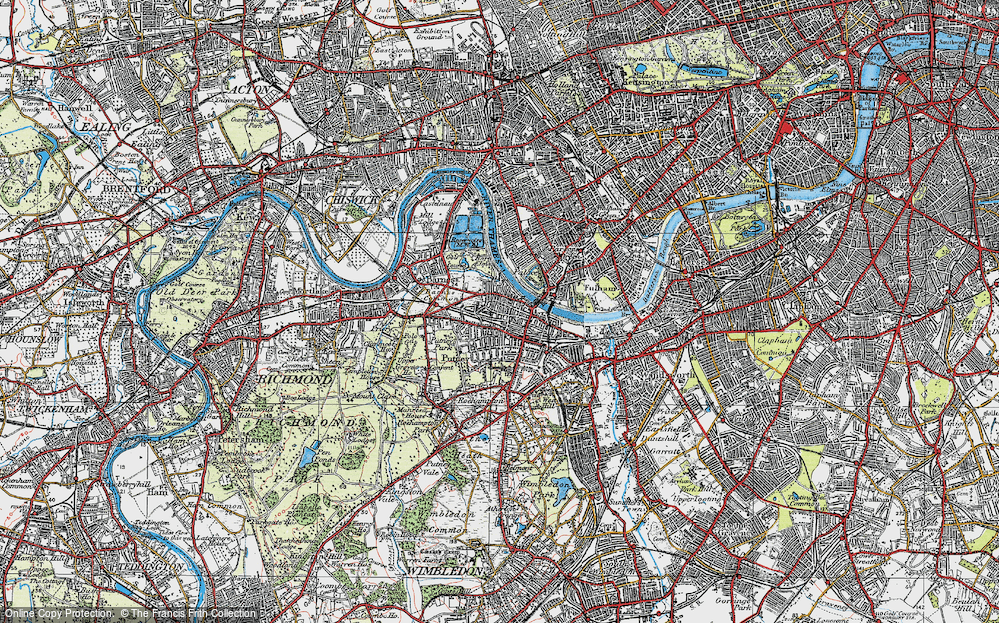 Old Map of Putney, 1920 in 1920