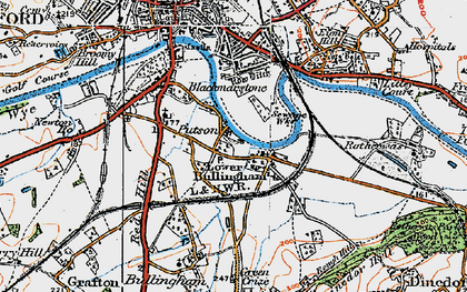 Old map of Putson in 1920