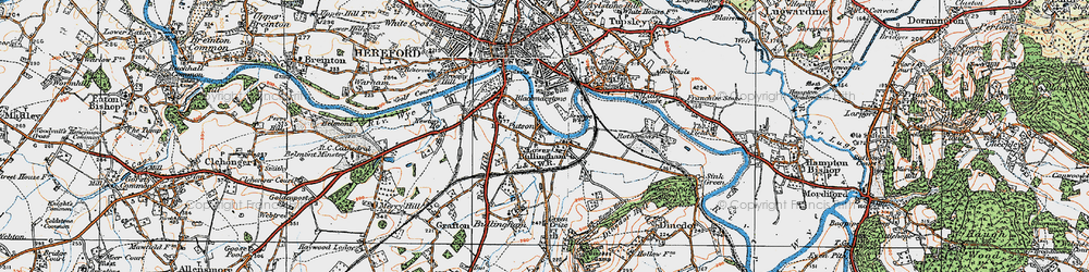 Old map of Putson in 1920