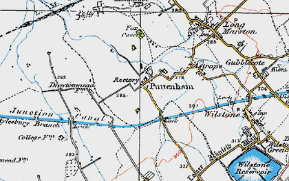 Old map of Puttenham in 1919