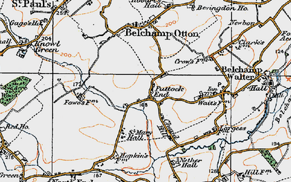 Old map of Puttock End in 1921
