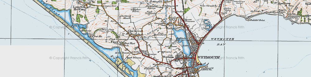 Old map of Putton in 1919