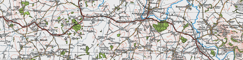 Old map of Puxey in 1919