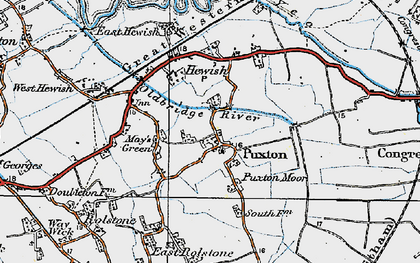 Old map of Puxton in 1919