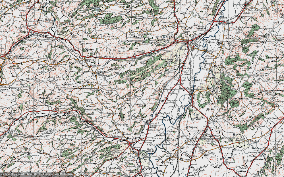 Old Map of Pwll, 1921 in 1921