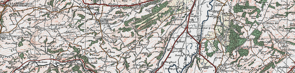 Old map of Pwll in 1921