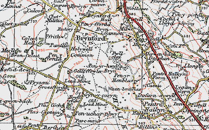 Old map of Bryn Mawr in 1924