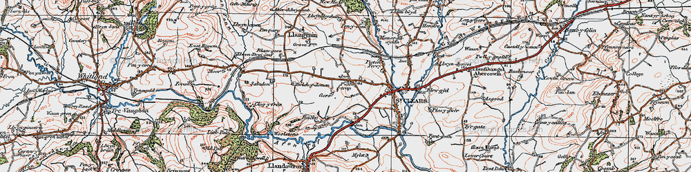 Old map of Zabulon in 1922