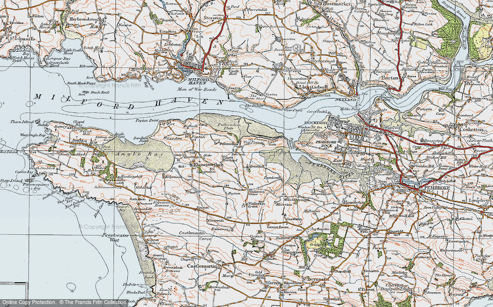 Old Map of Pwllcrochan, 1922 in 1922