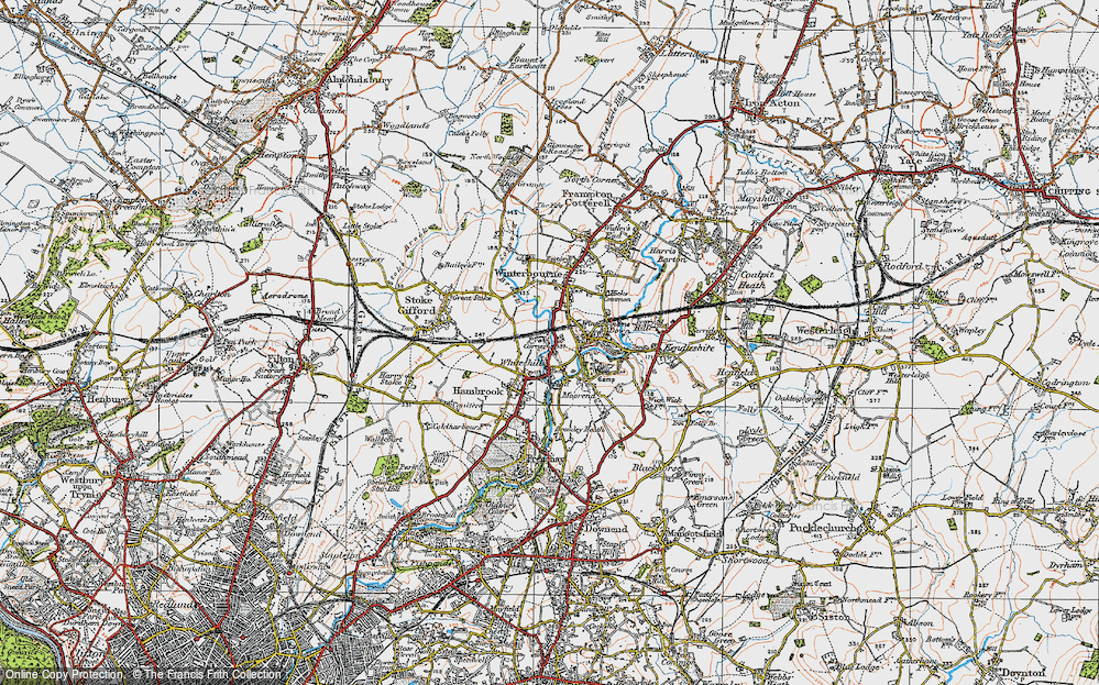 Old Map of Pye Corner, 1919 in 1919