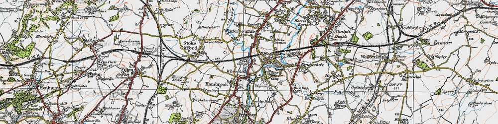 Old map of Pye Corner in 1919