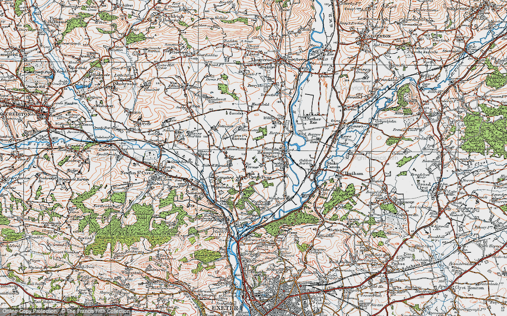 Old Map of Pye Corner, 1919 in 1919