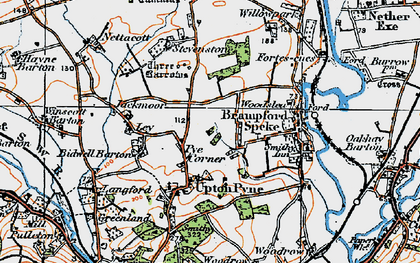 Old map of Pye Corner in 1919