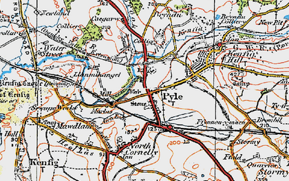Old map of Pyle in 1922