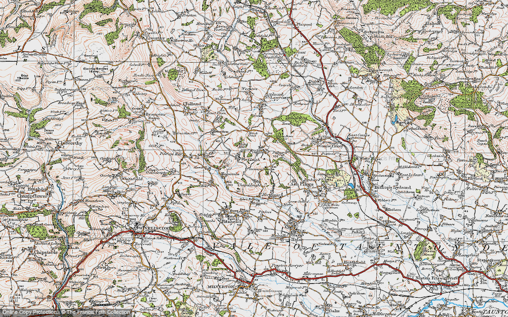 Old Map of Pyleigh, 1919 in 1919
