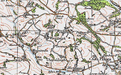 Old map of Pyleigh in 1919