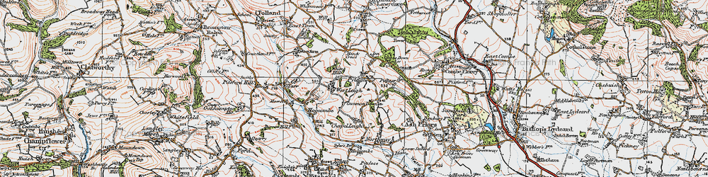 Old map of Pyleigh in 1919