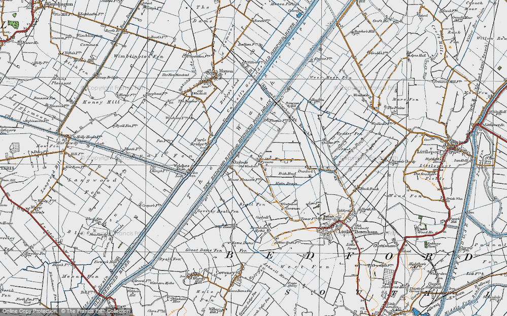 Old Map of Pymoor, 1920 in 1920