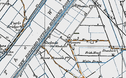Old map of Pymoor in 1920