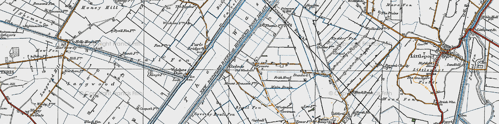 Old map of Pymoor in 1920