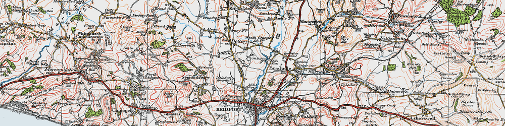 Old map of Pymore in 1919