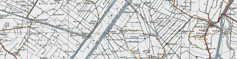 Old map of Pymore in 1920