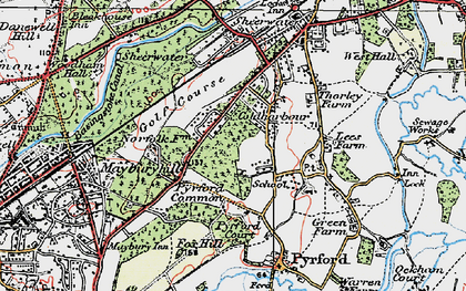 Old map of Pyrford in 1920