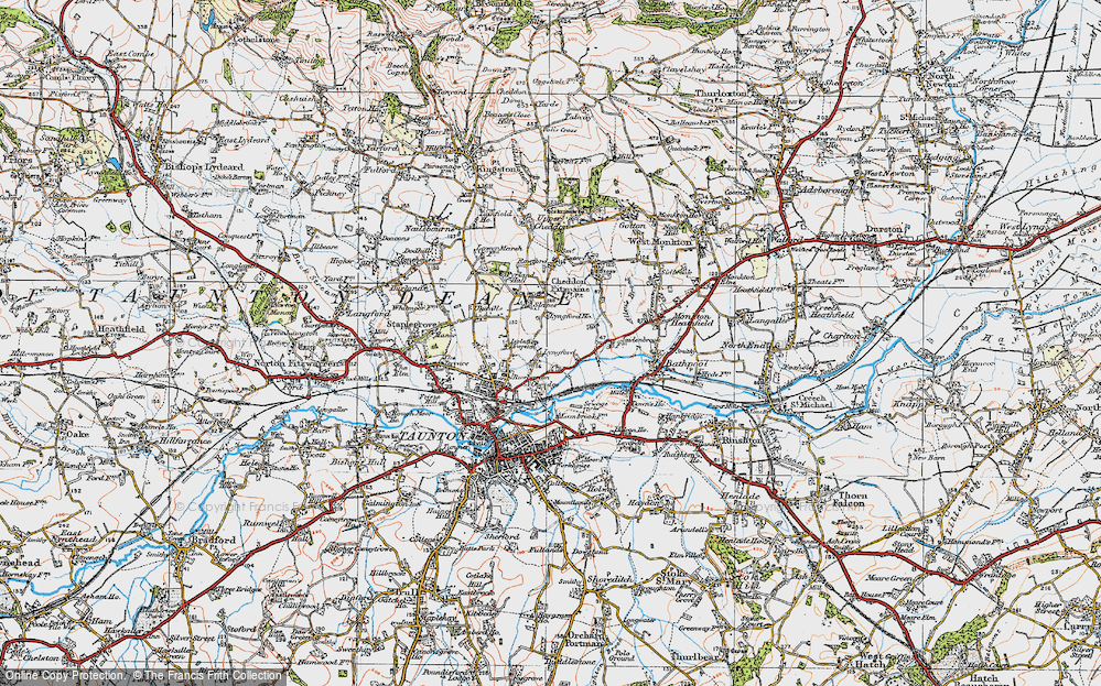 Old Map of Pyrland, 1919 in 1919