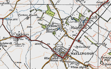 Old map of Pyrton in 1919