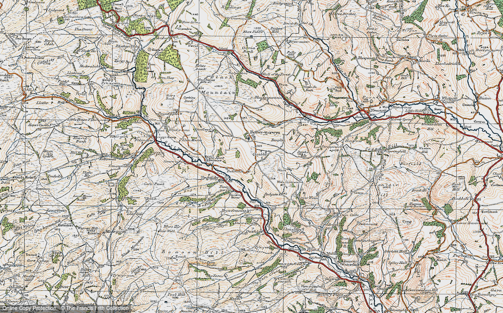 Old Map of Quabbs, 1920 in 1920