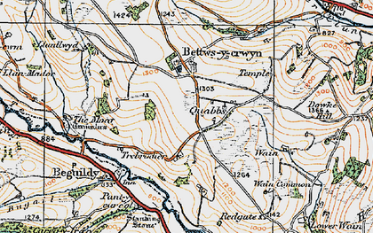 Old map of Quabbs in 1920