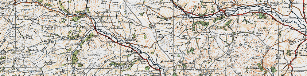 Old map of Quabbs in 1920