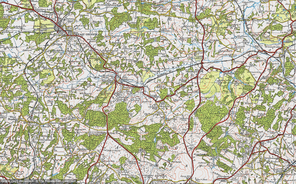Old Map of Quabrook, 1920 in 1920