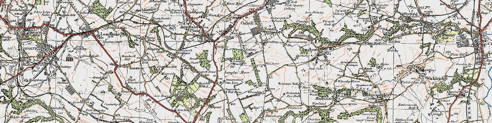 Old map of Wheatley Hill in 1925