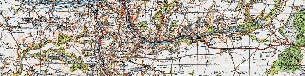 Old map of Quarhouse in 1919