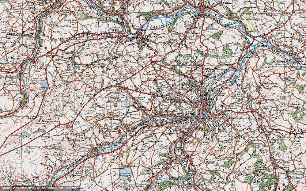 Old Map of Quarmby, 1925 in 1925