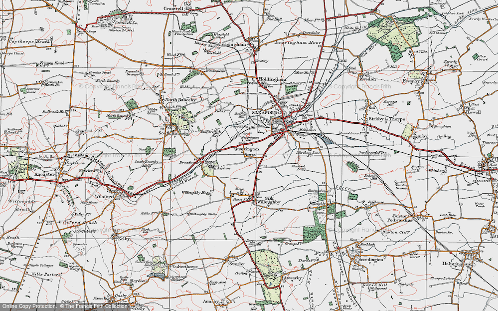 Old Map of Historic Map covering Butt Mound in 1922