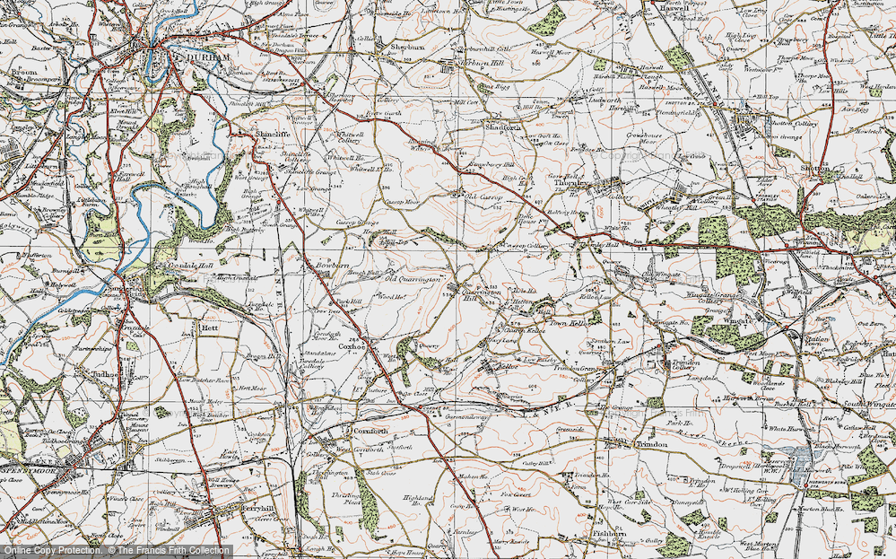 Old Map of Quarrington Hill, 1925 in 1925