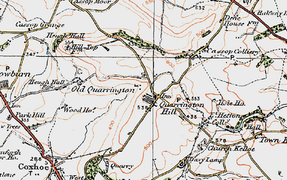 Old map of Quarrington Hill in 1925