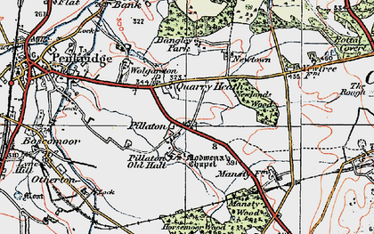 Old map of Quarry Heath in 1921