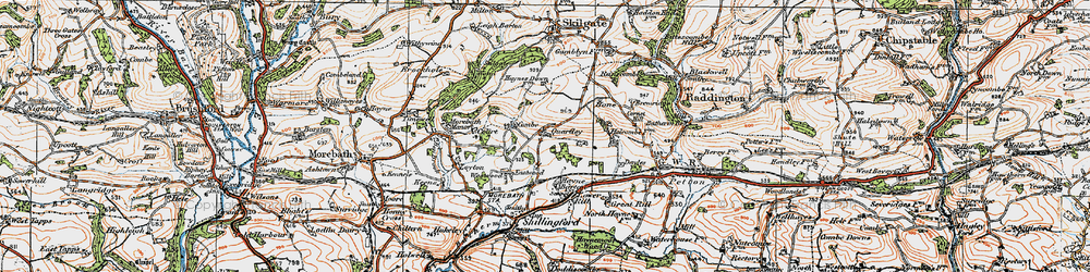 Old map of Quartley in 1919