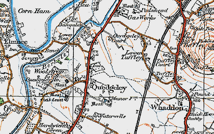 Old map of Quedgeley in 1919