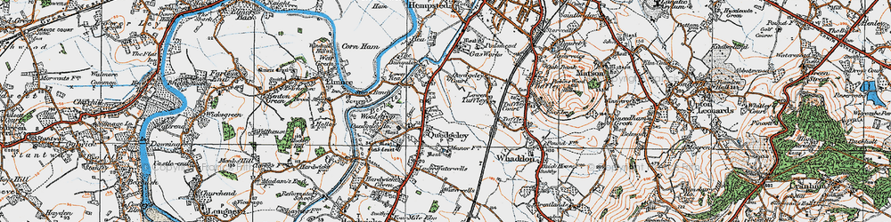 Old map of Quedgeley in 1919
