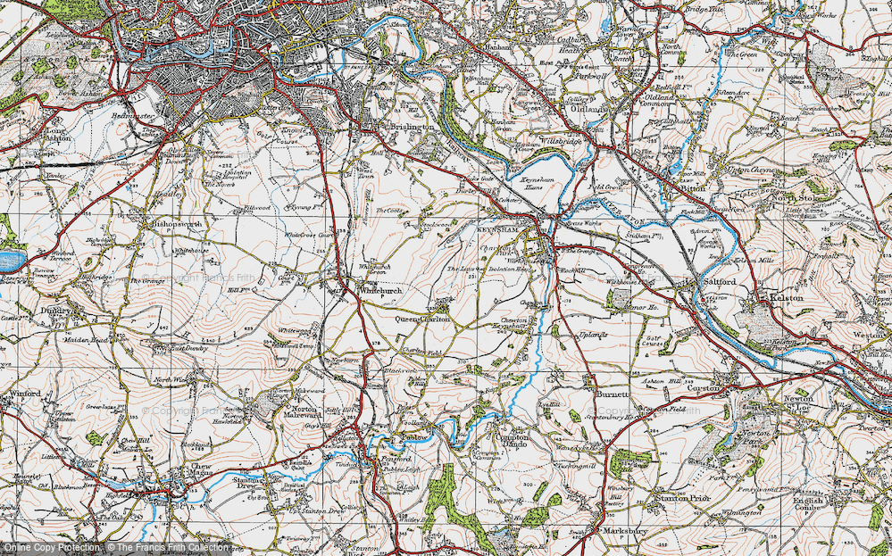 Old Map of Queen Charlton, 1919 in 1919