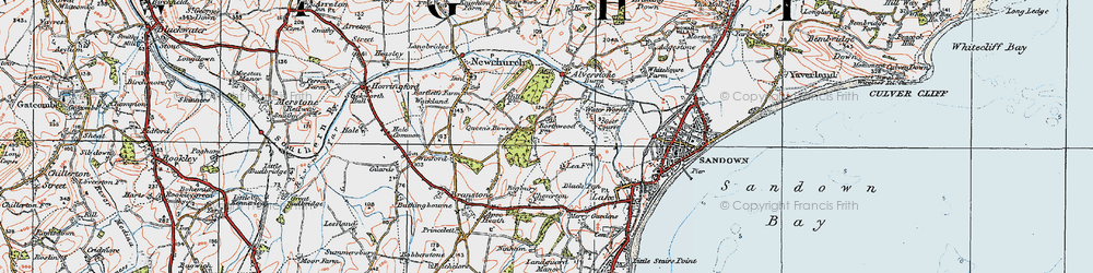 Old map of Queen's Bower in 1919